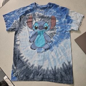 Disney Lilo & Stitch Tye Dye Tee Shirt Adult Medium Short Sleeve (A-25)